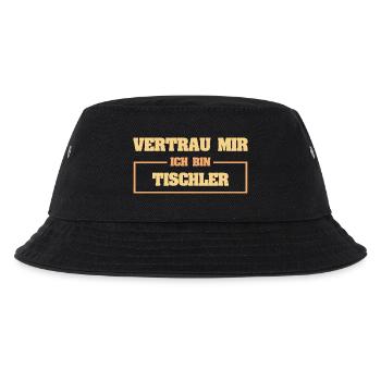 Lustig Tischler - Kinder Bucket Hat - Schwarz - Vorne