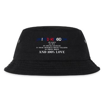 United Kingdom Funny Gift Idea England UK - Kids’ Bucket Hat - black - Front
