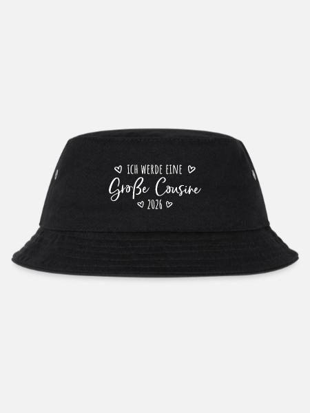 Ich werde eine große Cousine 2026 - Kinder Bucket Hat - Schwarz