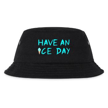 Eis Eiscreme coole Sprüche Sommerzeit Fan - Kinder Bucket Hat - Schwarz - Vorne