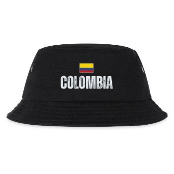 Flagge von Kolumbien, ich liebe Kolumbien - Kinder Bucket Hat - Schwarz - Vorne