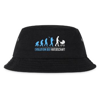 Werdender Vater EVOLUTION DER VATERSCHAFT Lustig - Kinder Bucket Hat - Schwarz - Vorne