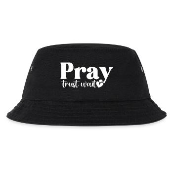 Beten, Vertrauen, Warten - Kinder Bucket Hat - Schwarz - Vorne