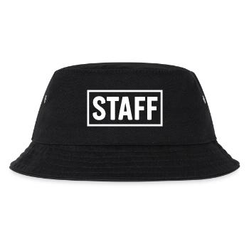 Minimalistisches STAFF Shirt – Club & Event Crew - Kinder Bucket Hat - Schwarz - Vorne