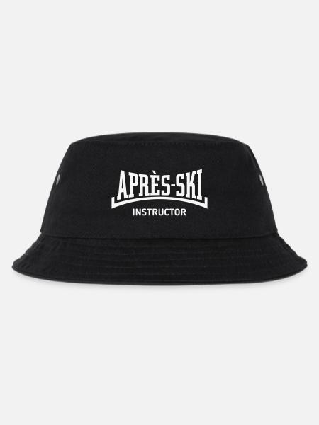 Après-Ski Instructor (Concave / Après Ski / B) - Kids’ Bucket Hat - black