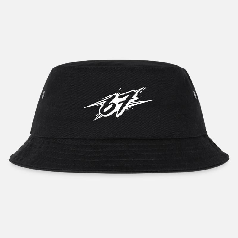 67 / Six Seven / 6-7 - Kinder Bucket Hat - Schwarz