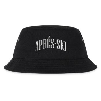 Apres Ski Schriftzug - Kinder Bucket Hat - Schwarz - Vorne