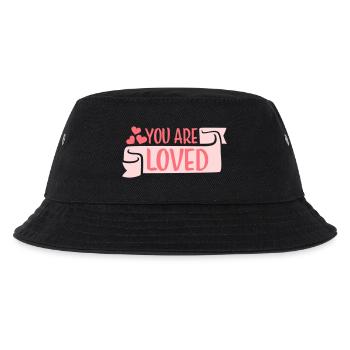 You Are Loved No Matter How You Feel Mitgefühl - Kinder Bucket Hat - Schwarz - Vorne