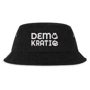 Katzen Demokratie - Kinder Bucket Hat - Schwarz - Vorne
