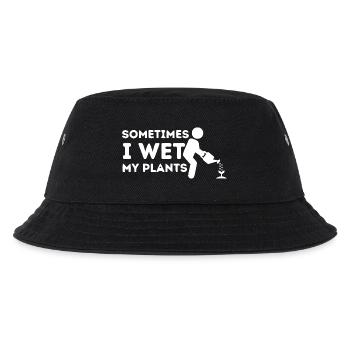 Manchmal mache ich meine Pflanzen nass - Kinder Bucket Hat - Schwarz - Vorne