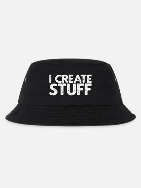 I Create Stuff - Kinder Bucket Hat - Schwarz