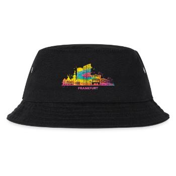 Frankfurter Skyline Bunt Stadtbild Frankfurt - Kinder Bucket Hat - Schwarz - Vorne