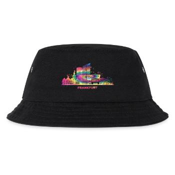 Frankfurter Skyline Bunt Stadtbild Frankfurt - Kinder Bucket Hat - Schwarz - Vorne