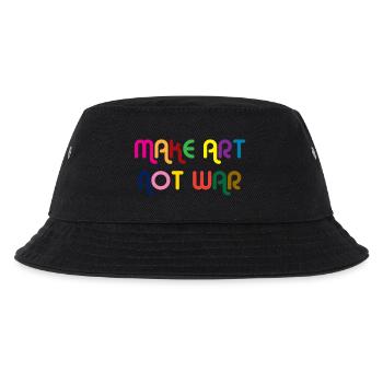Make Art Not War - Kinder Bucket Hat - Schwarz - Vorne