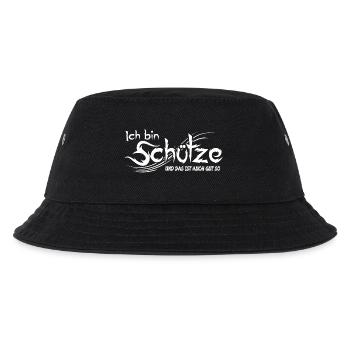 Schütze - Kinder Bucket Hat - Schwarz - Vorne