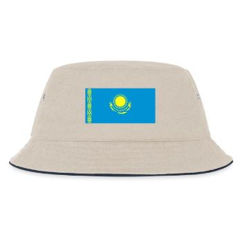 kazakstan flag - Kinder Bucket Hat - Natur/Navy - Vorne