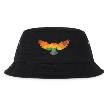 Farbige Eule - Kinder Bucket Hat - Schwarz - Vorne