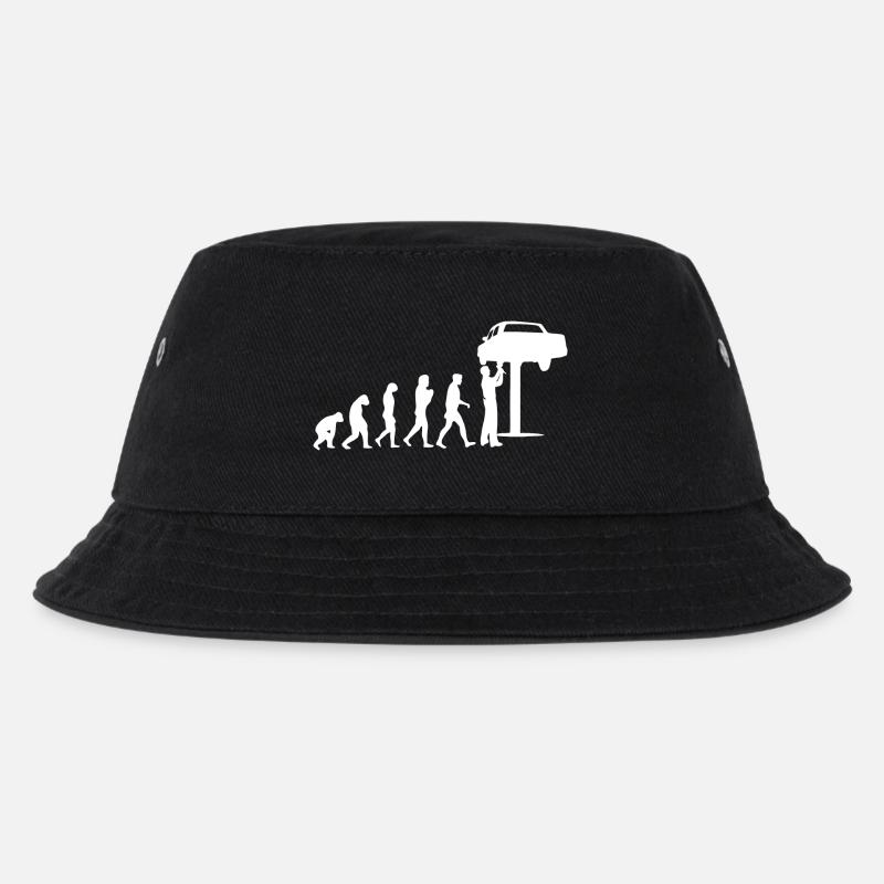Mechaniker Evolution - Kinder Bucket Hat - Schwarz