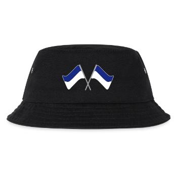 Enseigne bleu-blanc | drapeau | Football | stade - Bob Enfant - noir - Devant