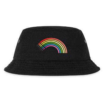Regenbogen LED Shirt Geschenkidee Sonderangebot - Kinder Bucket Hat - Schwarz - Vorne