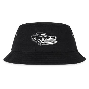 Lowrider / Oldtimer / Muscle Car 03_weiß - Kinder Bucket Hat - Schwarz - Vorne