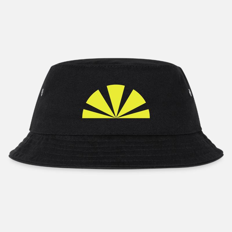 Sonnenstrahl, Halbkreis als Japan Sonnenstrahl - Kinder Bucket Hat - Schwarz