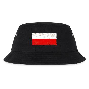 Polen - Kinder Bucket Hat - Schwarz - Vorne