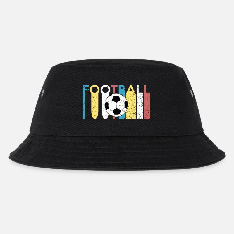 Fussball - Kinder Bucket Hat - Schwarz