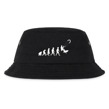 Evolution Kitesurfen Kiteboarden Lenkdrachensegeln - Kinder Bucket Hat - Schwarz - Vorne