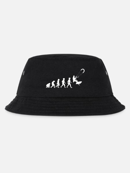 Evolution Kitesurfen Kiteboarden Lenkdrachensegeln - Kinder Bucket Hat - Schwarz