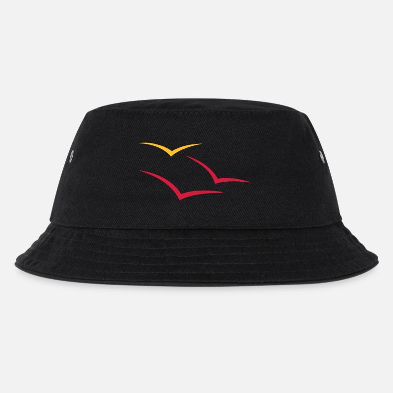 3 Möwen - Kinder Bucket Hat - Schwarz
