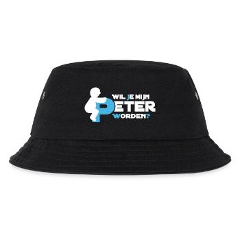 Verspielte Figur Typografie - Kinder Bucket Hat - Schwarz - Vorne