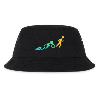 Bewegungsbogen Sprint-Rad-Lauf - Kinder Bucket Hat - Schwarz - Vorne