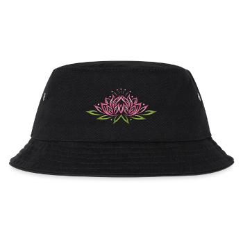 Große Lotusblüte mit Farbeffekten. Yoga, Wellness - Kinder Bucket Hat - Schwarz - Vorne