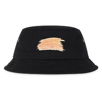 Peach Watercolor Stripes - Kids’ Bucket Hat - black - Front