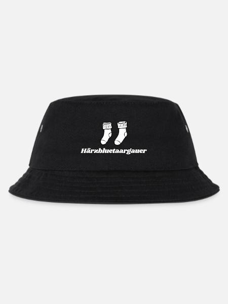 Härzbluetaargauer Aargauer & weisse Socken - Kinder Bucket Hat - Schwarz