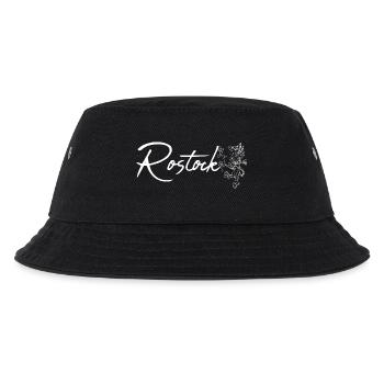 Rostock Schriftzug mit Greif - Kinder Bucket Hat - Schwarz - Vorne