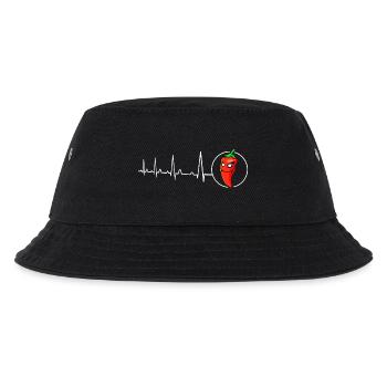 Heartbeat Chili Pepper Chili Pepper cook hot - Kids’ Bucket Hat - black - Front