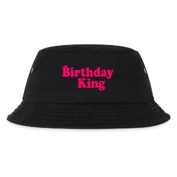 Birthday king - Kinder Bucket Hat - Schwarz - Vorne