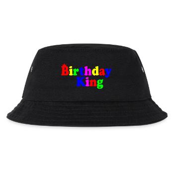Birthday king - Kinder Bucket Hat - Schwarz - Vorne