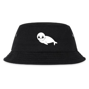seal white seals seal seals animals - Kids’ Bucket Hat - black - Front