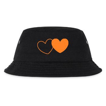 Valentine's Day Heart Orange - Kids’ Bucket Hat - black - Front