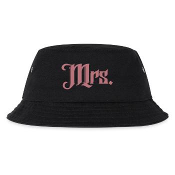 Mrs. Matching Paar Verlobung Hochzeit Flitterwochen - Kinder Bucket Hat - Schwarz - Vorne