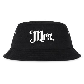 Mrs. Matching Paar Verlobung Hochzeit Flitterwochen - Kinder Bucket Hat - Schwarz - Vorne