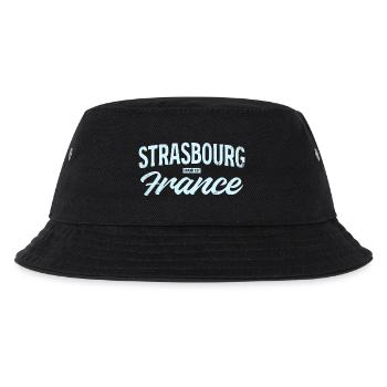 Strasbourg France Vintage Script - Kinder Bucket Hat - Schwarz - Vorne