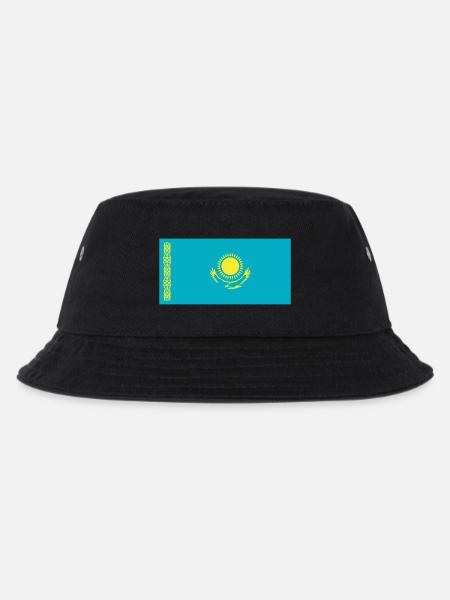 Kazakhstan Flag / Drapeau Kazakhstan - Kids’ Bucket Hat - black