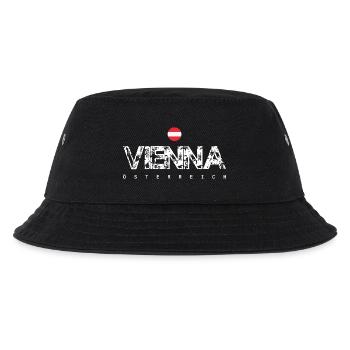 Vena Österreich Distressed Logo - Kinder Bucket Hat - Schwarz - Vorne