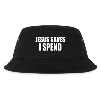 jesus saves i spend - Kinder Bucket Hat - Schwarz - Vorne