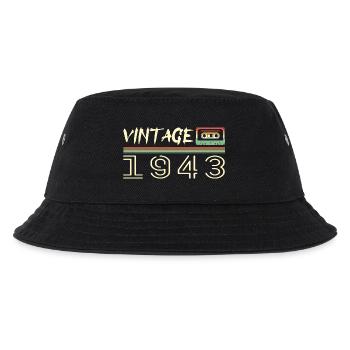 1943 Original 1943 Retro 1943 Geburtstagsgeschenk - Kinder Bucket Hat - Schwarz - Vorne