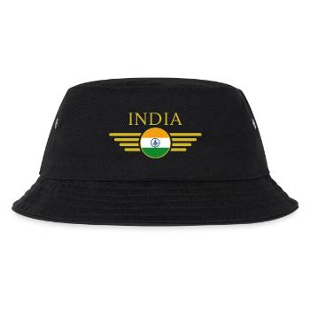 Ich liebe Indien, Stil Design T-Shirt - Kinder Bucket Hat - Schwarz - Vorne